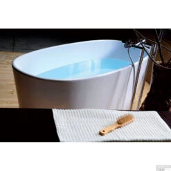 Vrijstaand Bad Sapho Tess Gegoten Marmer 157x70x67 Cm Wit -Thuis Badkamer 99613 vrijstaand bad sapho tess marmer 157x70x67 cm wit 4