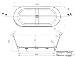 Ligbad Arqua Pinto Hoekbad 180x80 Cm Rechts Mat Wit -Thuis Badkamer bad101414 2