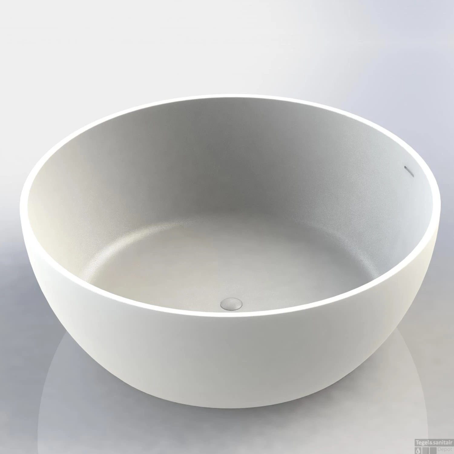 Vrijstaand Ligbad Arcqua Cusco Rond 153 Cm Glans Wit