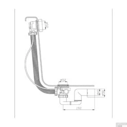 Badafvoer-overloopcombinatie Xenz Inox (RVS Look) -Thuis Badkamer badafvoer overloopcombinatie xenz chroom tech 1
