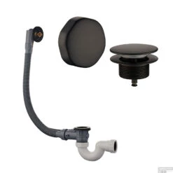 Badafvoer Met Overloopcombinatie Wiesbaden Mat Zwart -Thuis Badkamer badafvoer met overloopcombinatie wiesbaden mat zwart shop