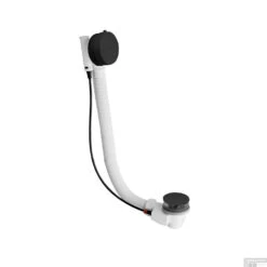 Badafvoercombinatie Polysan Marble Met Waste 775 Mm Plug 72 Mm Mat Zwart