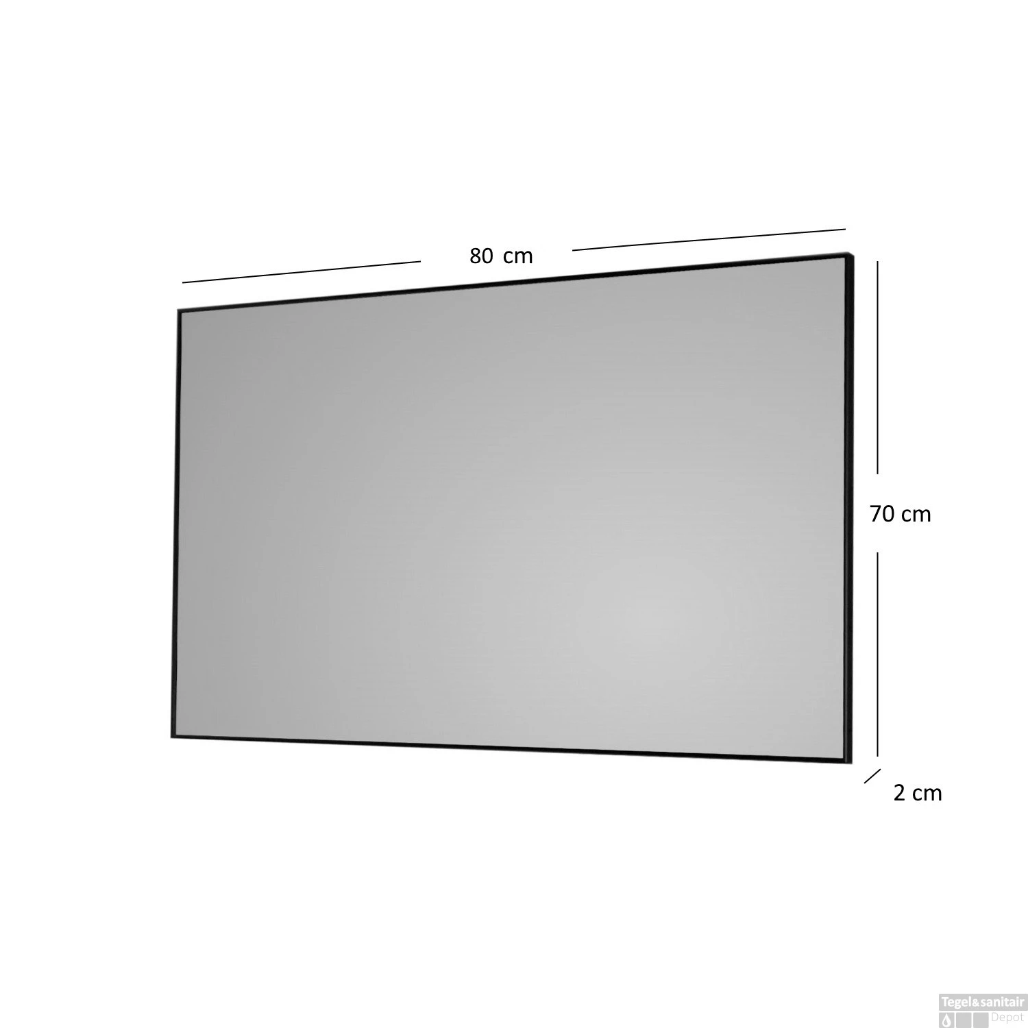 Badkamerspiegel Sanicare Q-Mirrors 80x70x2cm Chroom 4 Badkamerspiegel Sanicare Q-Mirrors 80x70x2cm Chroom - Afbeelding 4