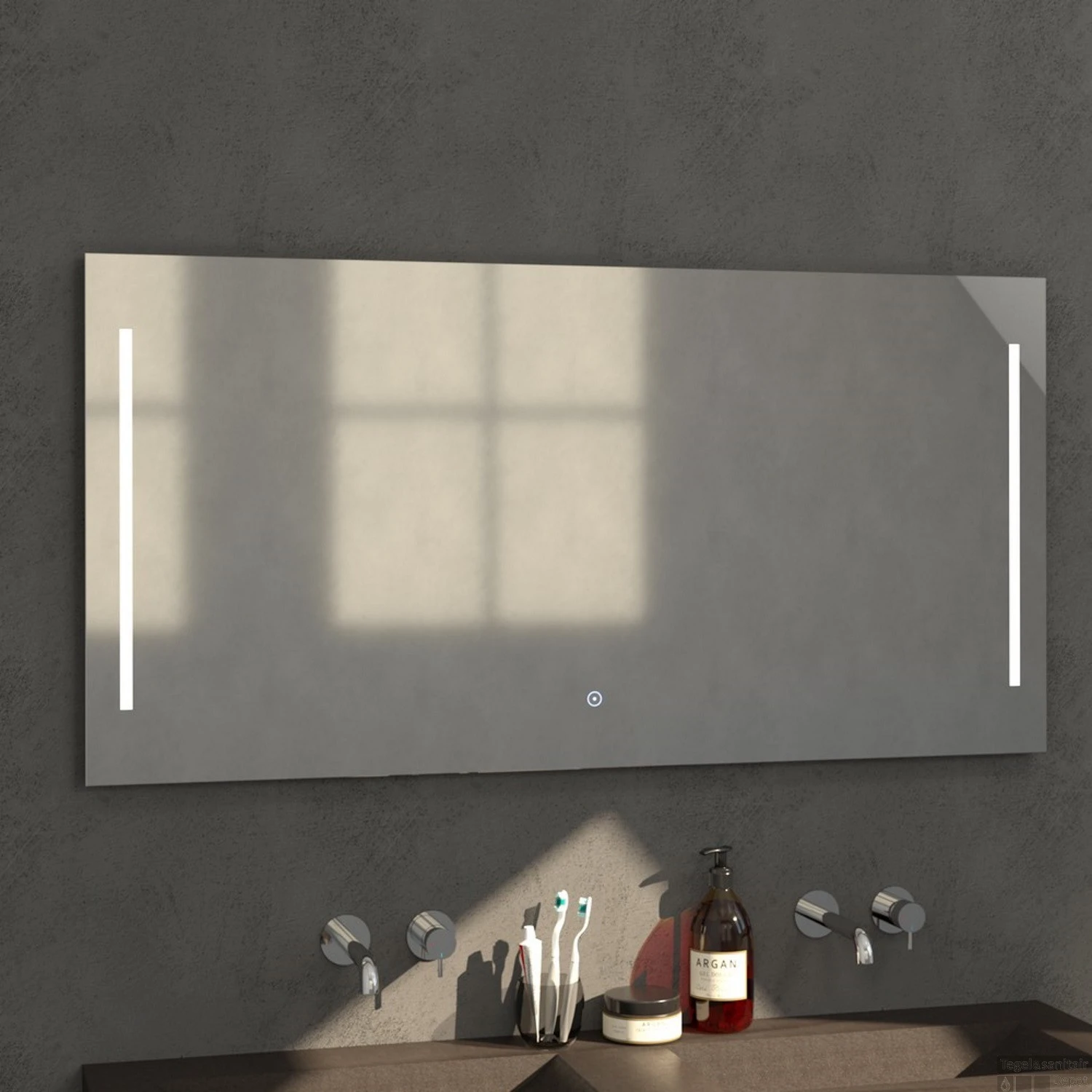 Badkamerspiegel Met LED Verlichting Sanitop Deline 140x70x3 Cm 1 Badkamerspiegel Met LED Verlichting Sanitop Deline 140x70x3 Cm