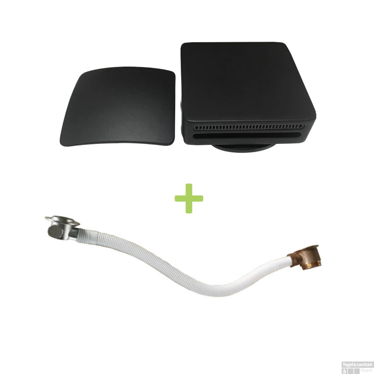 Badvulcombinatie Wiesbaden Vierkant Mat Zwart 1 Badvulcombinatie Wiesbaden Vierkant Mat Zwart
