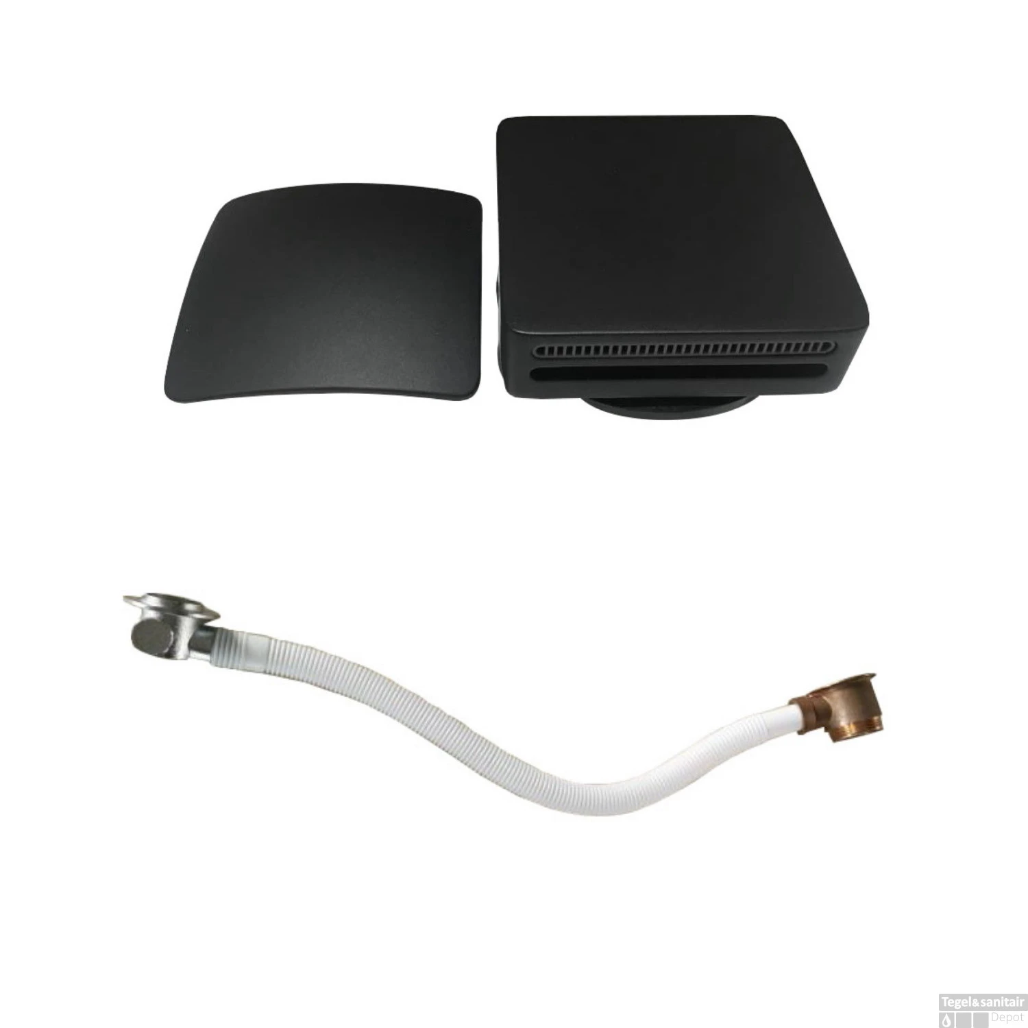 Badvulcombinatie Wiesbaden Vierkant Mat Zwart 2 Badvulcombinatie Wiesbaden Vierkant Mat Zwart - Afbeelding 2