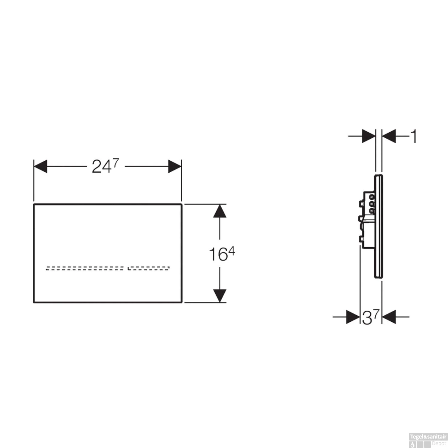 Geberit Sigma 80 Bedieningsplaat Tav UP720 Infrarood 230 V Touch Free Spiegelglas 2 Geberit Sigma 80 Bedieningsplaat Tav UP720 Infrarood 230 V Touch Free Spiegelglas - Afbeelding 2