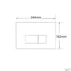 Bedieningsplaat Qeramiq Push Met DualfFush Frontbediening Metaal Rechthoek Geborsteld Messing -Thuis Badkamer bedieningsplaat qeramiq push met dualffush frontbediening metaal rechthoek tech