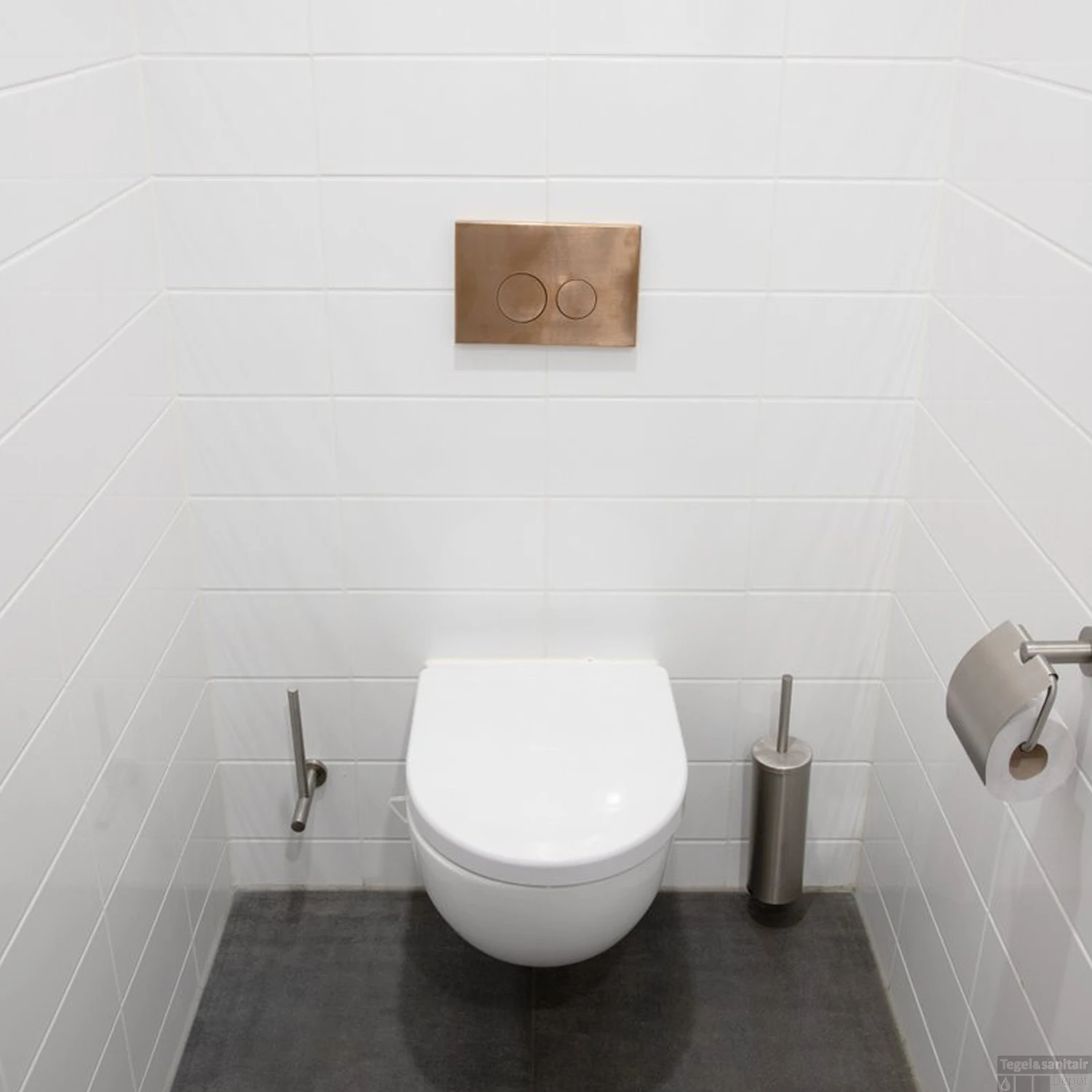 Bedieningsplaat Qeramiq Push Met DualfFush Frontbediening Metaal Rond Koper 2 Bedieningsplaat Qeramiq Push Met DualfFush Frontbediening Metaal Rond Koper - Afbeelding 2