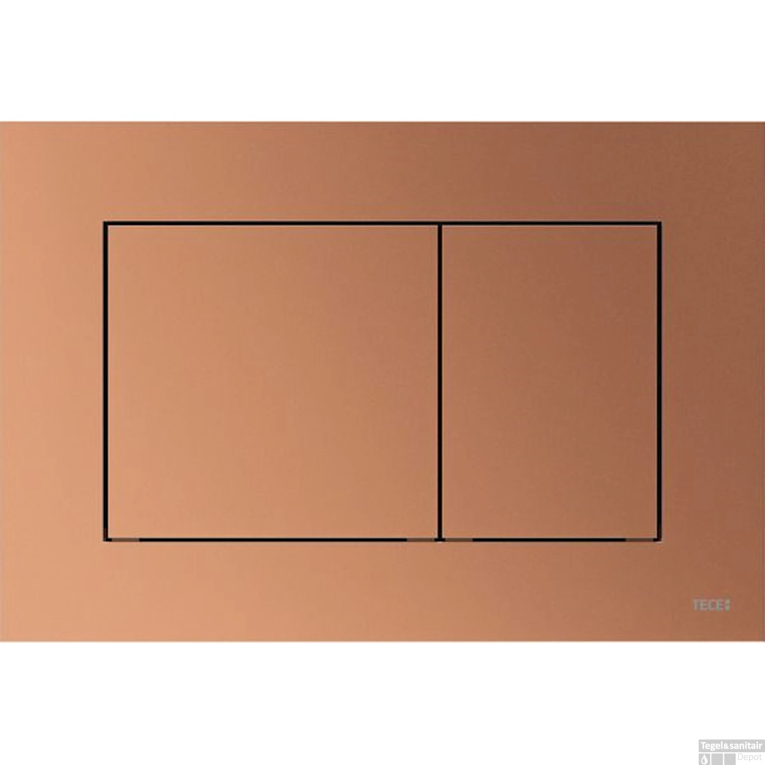 Bedieningsplaat TECE Loop Met Duospoeltechniek Kunststof Geborsteld Rood Brons