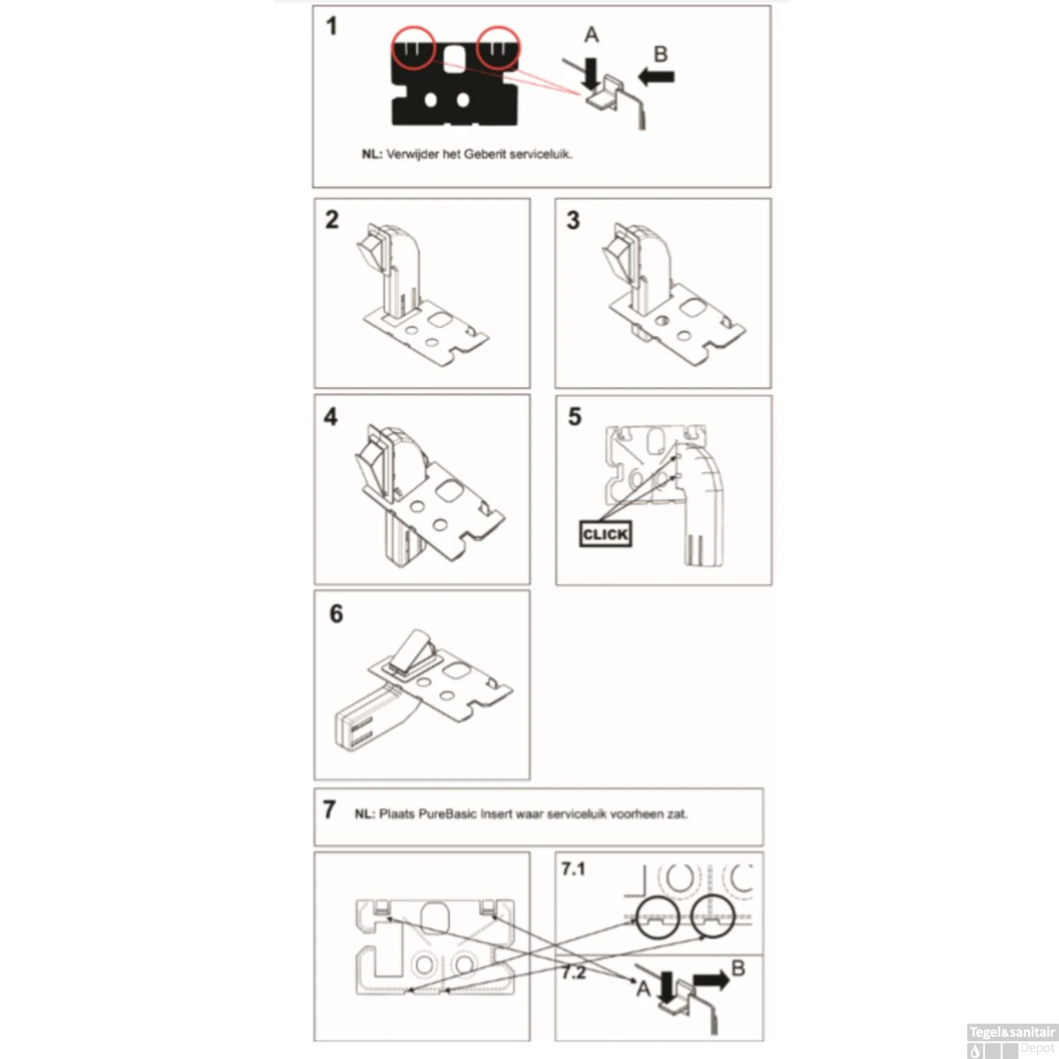 Toiletblokhouder Tbv Geberit Up100 (delta Drukplaten) 6 Toiletblokhouder Tbv Geberit Up100 (delta Drukplaten) - Afbeelding 6