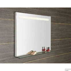 Thuis Badkamer -Thuis Badkamer bt080 badkamerspiegel sapho breto 80x60.8 cm led verlichting incl. planchet 4