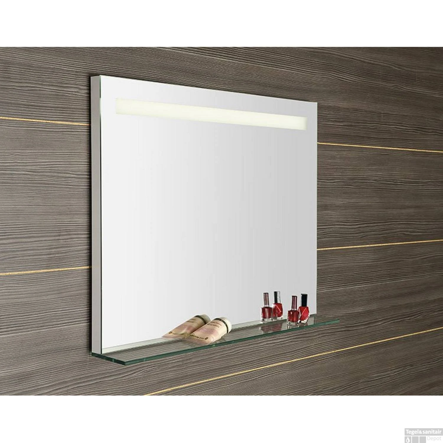 Badkamerspiegel Sapho Breto 80x60.8 Cm LED-Verlichting Incl. Planchet 2 Badkamerspiegel Sapho Breto 80x60.8 Cm LED-Verlichting Incl. Planchet - Afbeelding 2