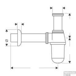 BWS Bekersifon Chroom Rond Inclusief Muurbuis En Rozet 5/4 X 32mm 12 BWS Bekersifon Chroom Rond Inclusief Muurbuis En Rozet 5/4 X 32mm -Thuis Badkamer bws bekersifon chroom rond inclusief muurbuis en rozet 5 4 x 32mm 5
