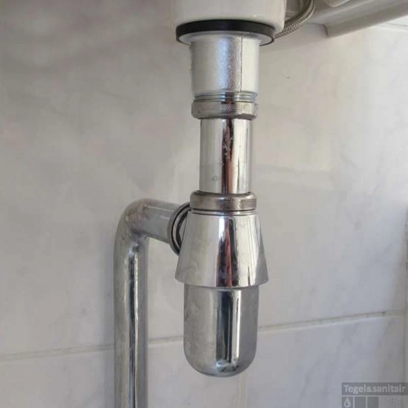 BWS Bekersifon Chroom Rond Inclusief Muurbuis En Rozet 5/4 X 32mm 8 BWS Bekersifon Chroom Rond Inclusief Muurbuis En Rozet 5/4 X 32mm - Afbeelding 8