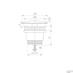 BWS Waste 5/4 Laag Vaste Waste Chroom 3 BWS Waste 5/4 Laag Vaste Waste Chroom -Thuis Badkamer bws clickwaste laag vaste waste chroom tech