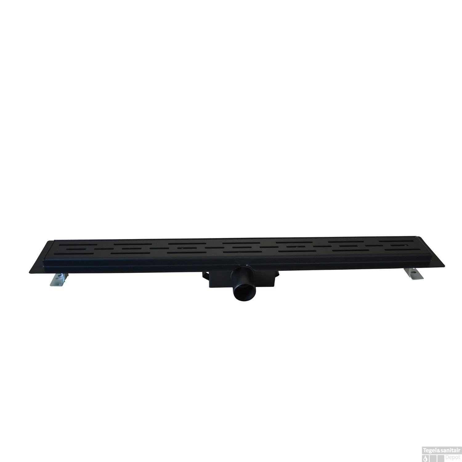 BWS Douchegoot Flens Met Uitneembaar Sifon 80x7x6.7cm RVS Mat Zwart - Afbeelding 4