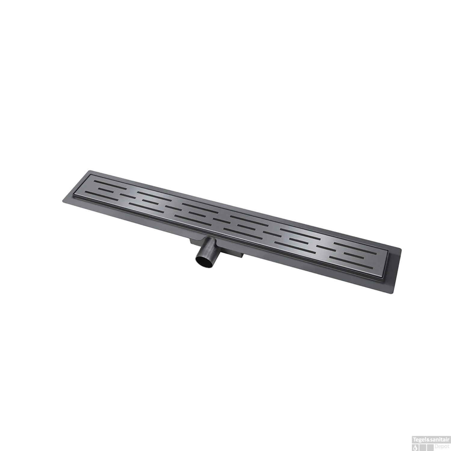 BWS Douchegoot Flens Met Uitneembare Haarfilter 100x7x6.7 Cm Gunmetal - Afbeelding 3