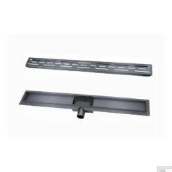 BWS Douchegoot Flens Met Uitneembare Haarfilter 90x7x6.7 Cm Gunmetal -Thuis Badkamer bws douchegoot flens met uitneembare haarfilter 90x7x6.7 cm gunmetal 2