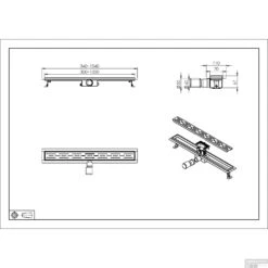 BWS Douchegoot Flens Met Uitneembare Haarfilter 90x7x6.7 Cm Gunmetal -Thuis Badkamer bws douchegoot flens met uitneembare haarfilter 90x7x6.7 cm gunmetal tech