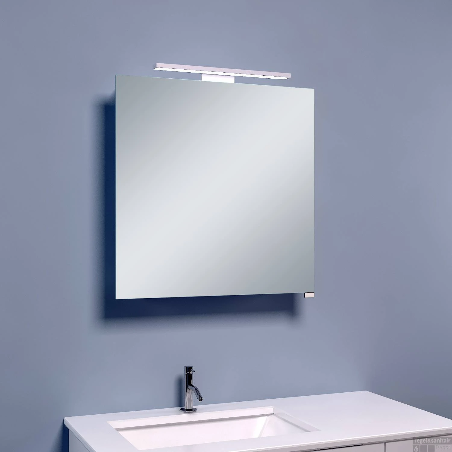 BWS LED Spiegelkast Luxe Aluminium 60x60x14 Cm 1 BWS LED Spiegelkast Luxe Aluminium 60x60x14 Cm