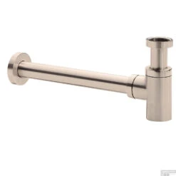 BWS Luxe Bekersifon 5/4 Met Muurbuis En Rozet Rond RVS Look