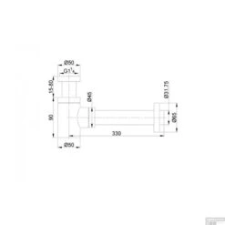 BWS Sifon Star Luxe Laag 5/4" Mat Zwart -Thuis Badkamer bws sifon star luxe laag 11 4inch mat zwart tech