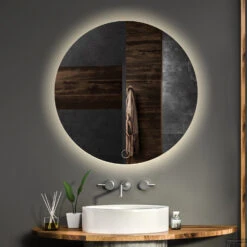 BWS Badkamerspiegel | Spark | Rond | Met LED Verlichting | 90cm -Thuis Badkamer bws spark sfeer4 1