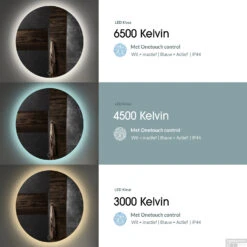 BWS Badkamerspiegel | Spark Pendel | Met LED Verlichting | 120x120cm -Thuis Badkamer bws spiegels led kleur 98