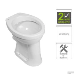 BWS Toiletpot Staand Verhoogd 6 PK Wit