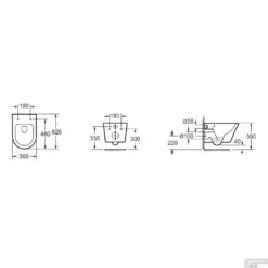 BWS Wandcloset Vesta Rimless 52cm Zonder Zitting Wit -Thuis Badkamer bws wandcloset vesta rimless 52cm zonder zitting wit tech