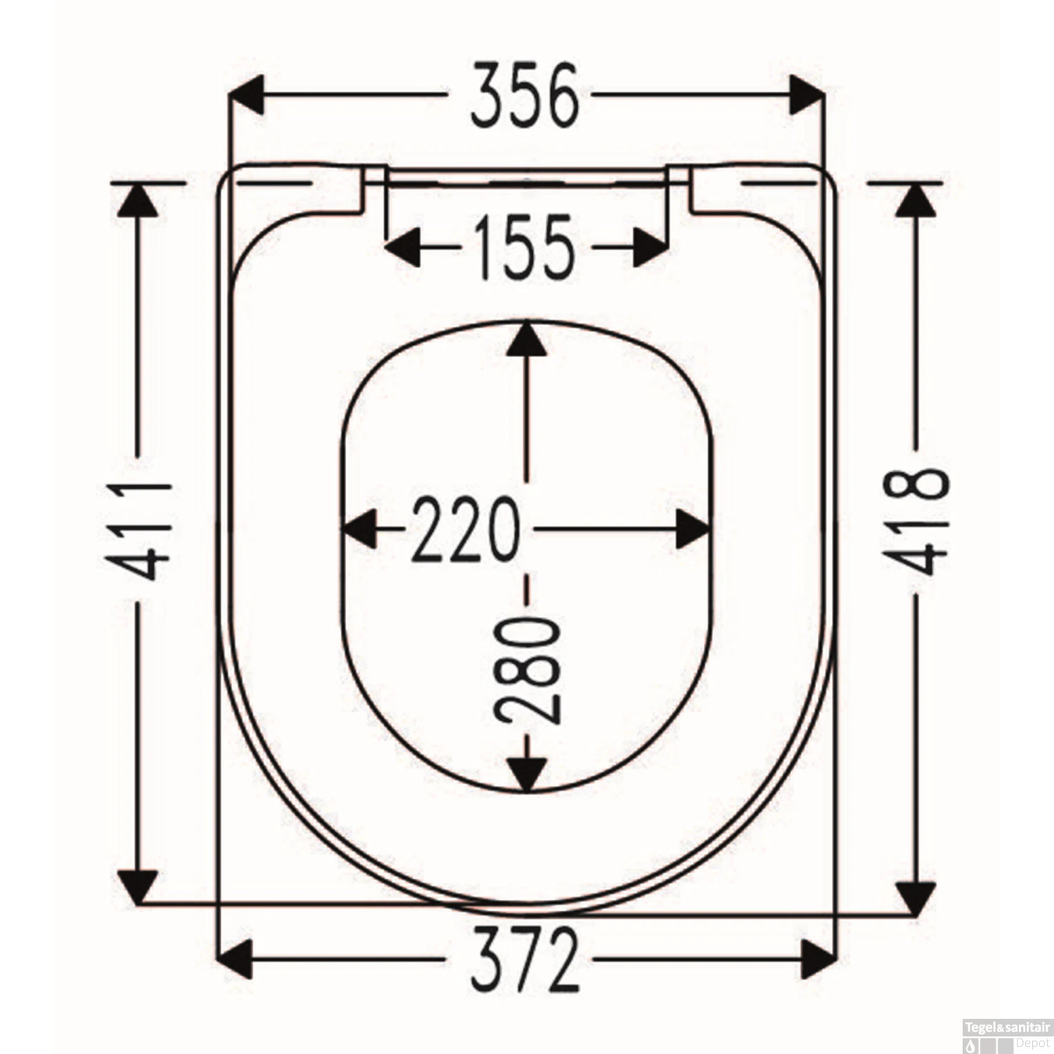 Cedo Toiletzitting Met Deksel Tropea Beach Duroplast Softclose En Take Off Systeem Zwart - Afbeelding 2
