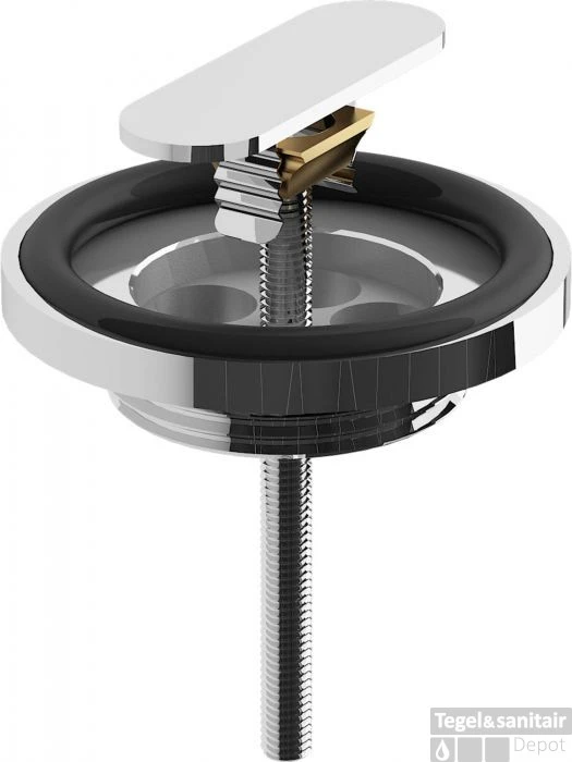 Clou Flush Afvoerplug Chroom 2 Clou Flush Afvoerplug Chroom - Afbeelding 2