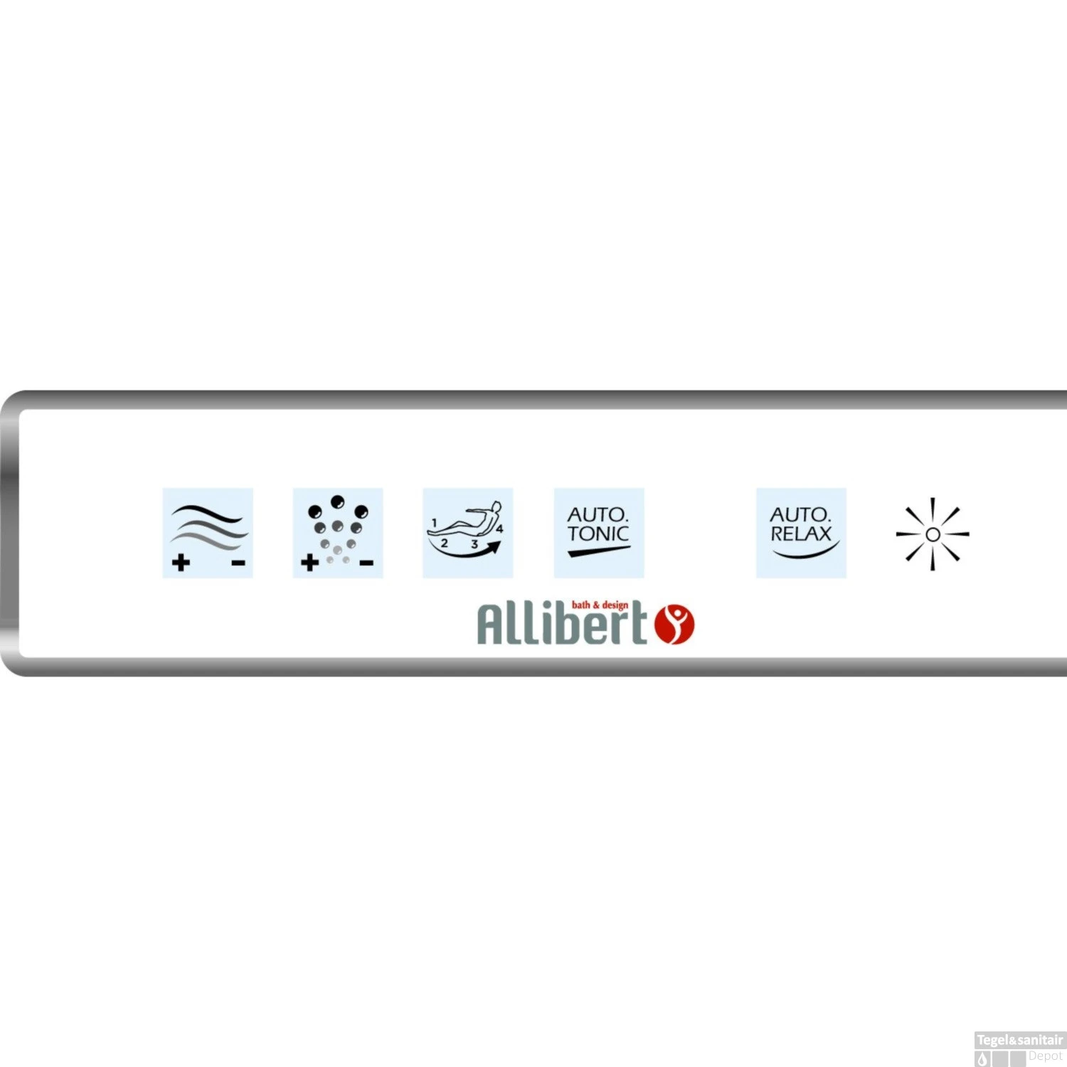 Whirlpoolbad Allibert Namea Intensea 170x75x53 Cm Incl. Poten Wit 3 Whirlpoolbad Allibert Namea Intensea 170x75x53 Cm Incl. Poten Wit - Afbeelding 3