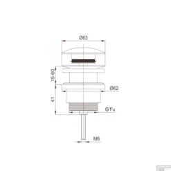 Clickwaste Boss & Wessing Colorato Met 5/4 Overloop Mat Zwart -Thuis Badkamer clickwaste boss wessing aloni met 54 overloop mat zwart tech