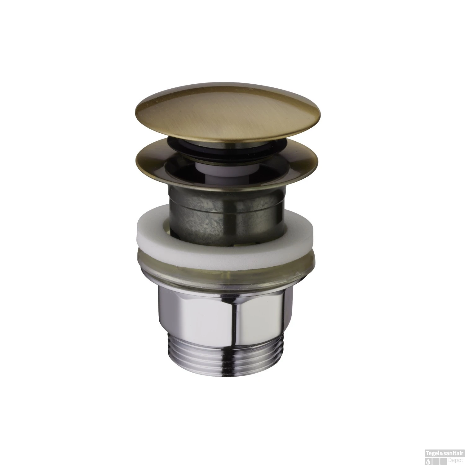 Clickwaste Salenzi Giro Gegalvaniseerd Geborsteld Messing Goud ø66 Mm 1 Clickwaste Salenzi Giro Gegalvaniseerd Geborsteld Messing Goud ø66 Mm