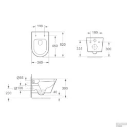 Grohe Rapid SL Toiletset Set12 Wiesbaden Vesta 52 Cm Met Grohe Arena Of Skate Drukplaat -Thuis Badkamer closetzitting wiesbaden vesta 52cm 32.3466 tech 10
