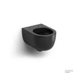 Clou Hammock Wandtoilet Versie 49 Incl Zitting Deksel En Soft Closing Quick Release Systeem Zwart Mat Keramiek 37x49x38cm