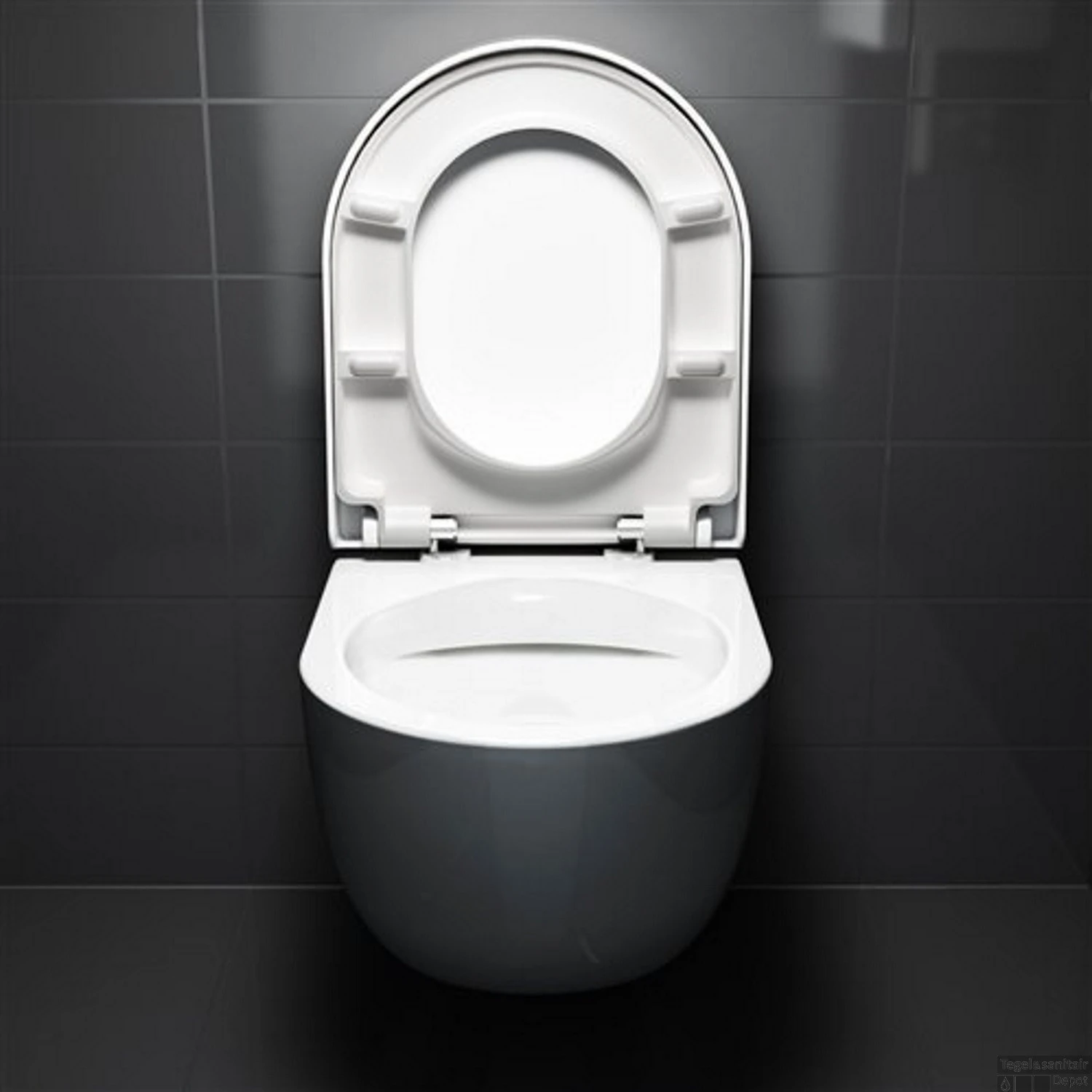 Wandtoilet Clou Hammock 49cm Randloos Keramiek Glans Wit (Inclusief Zitting Met Deksel) - Afbeelding 2