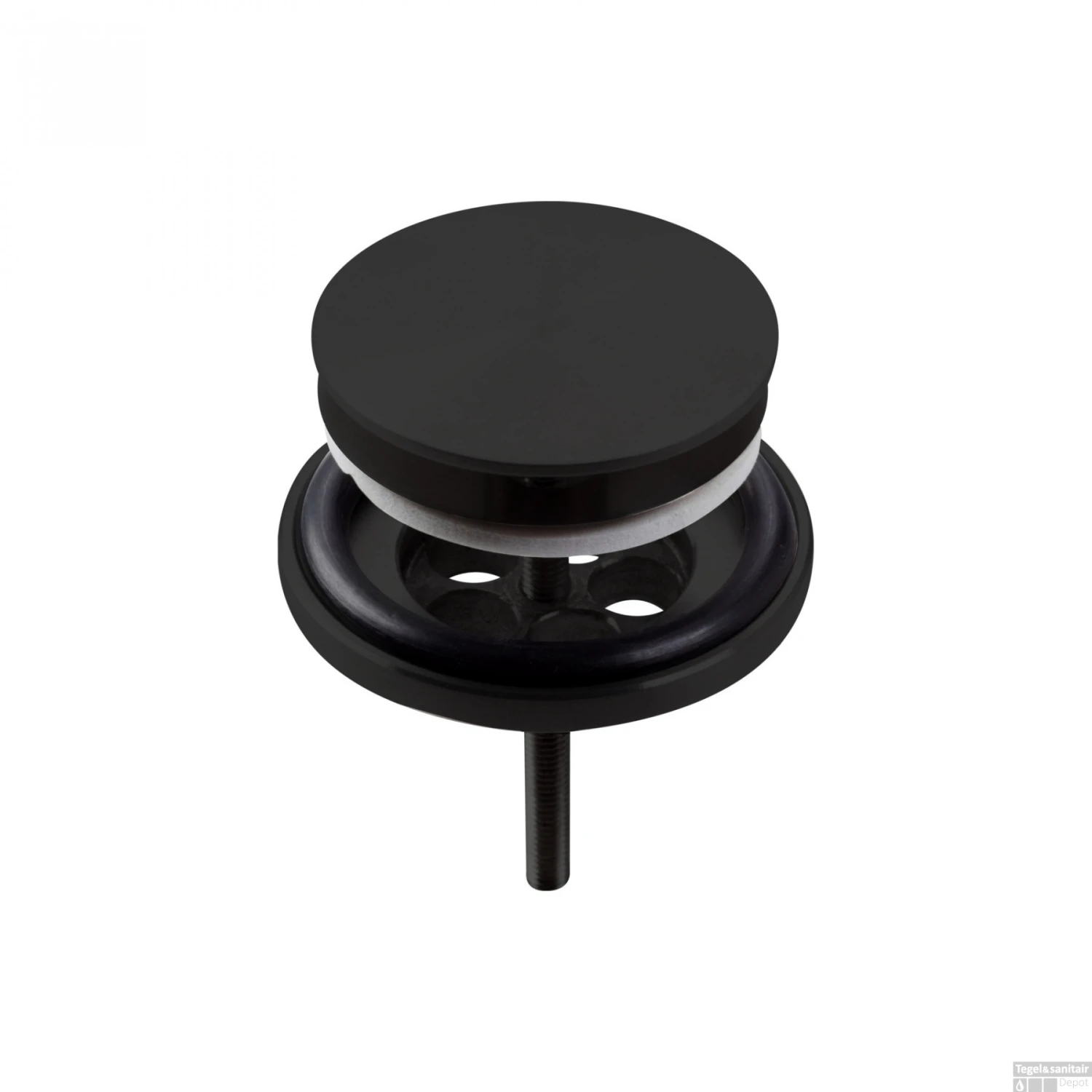 Clou Wash Me Afvoerplug Met Afdekkap Mat Zwart 6.5x9.4cm