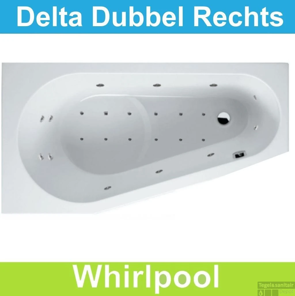 Ligbad Riho Delta Rechts 160 X 80 Cm Whirlpool Dubbel Systeem 1 Ligbad Riho Delta Rechts 160 X 80 Cm Whirlpool Dubbel Systeem