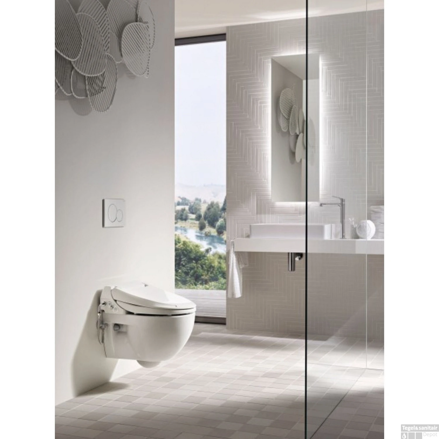 Douche Wc Geberit Aquaclean 4000 Met Closet Model 1 Compleet Wit - Afbeelding 4