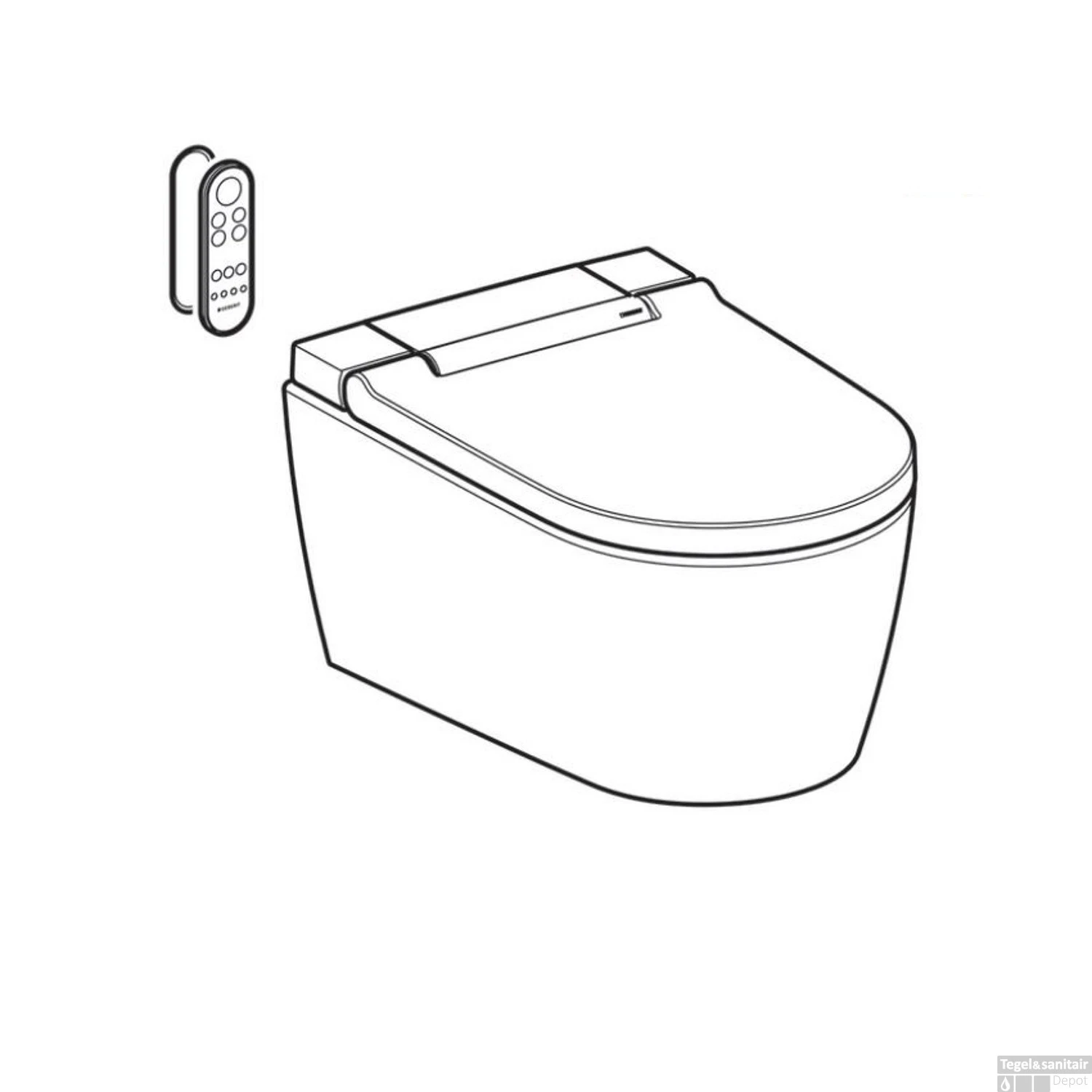 Douche WC Geberit AquaClean Sela Ladydouche Met Softclose En Deksel Chroom 2 Douche WC Geberit AquaClean Sela Ladydouche Met Softclose En Deksel Chroom - Afbeelding 2