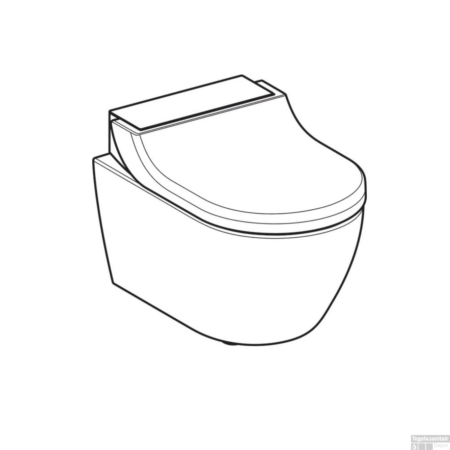 Douche WC Geberit AquaClean Tuma Classic Compleet Rimfree Glas Alpien Wit 2 Douche WC Geberit AquaClean Tuma Classic Compleet Rimfree Glas Alpien Wit - Afbeelding 2