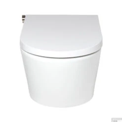 Douche WC RapoWash Basic Met Bidetspoeler En Afstandsbediening Rimless Wit 15 Douche WC RapoWash Basic Met Bidetspoeler En Afstandsbediening Rimless Wit -Thuis Badkamer douche wc rapowash basic wit detail4