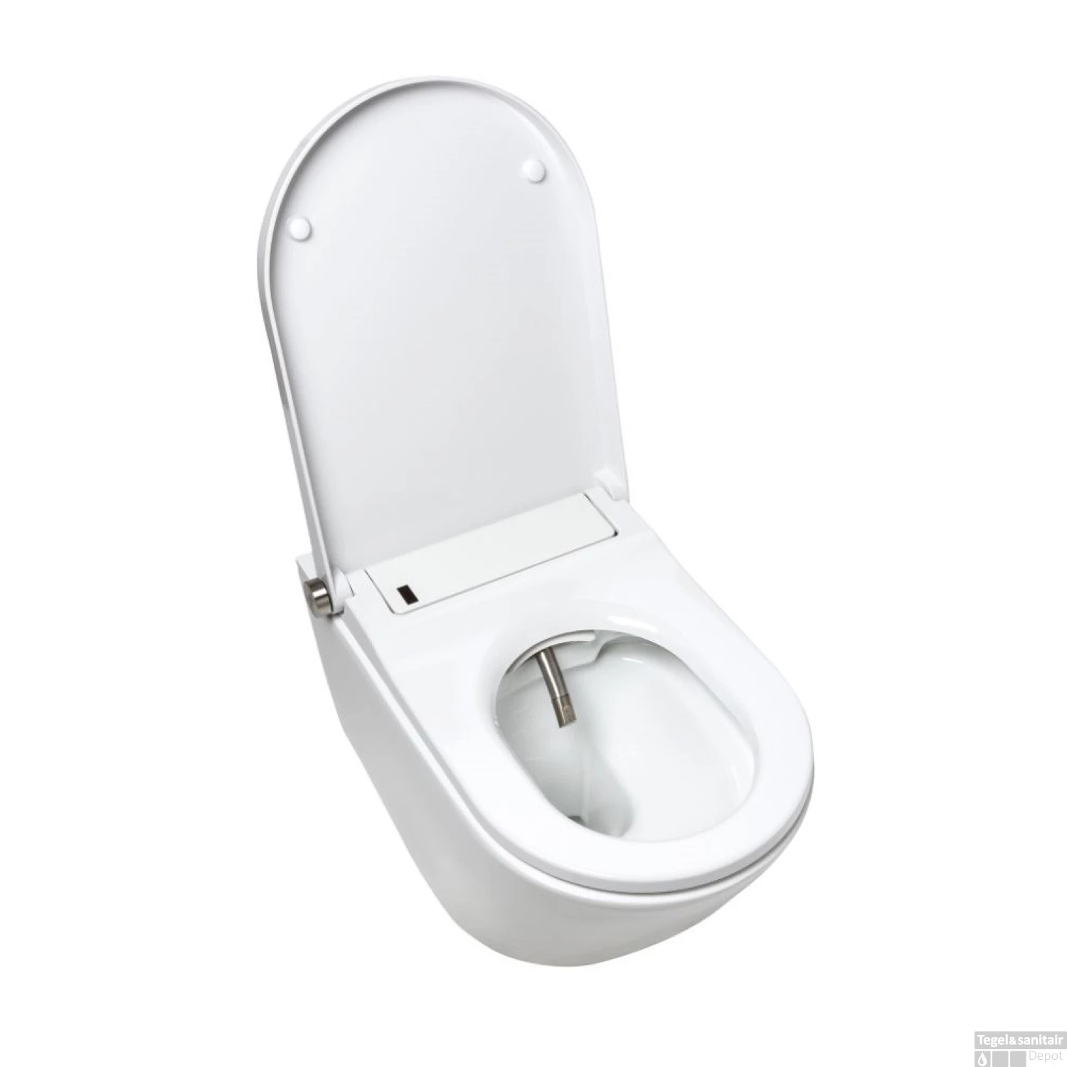 Douche WC RapoWash Basic Met Bidetspoeler En Afstandsbediening Rimless Wit 1 Douche WC RapoWash Basic Met Bidetspoeler En Afstandsbediening Rimless Wit