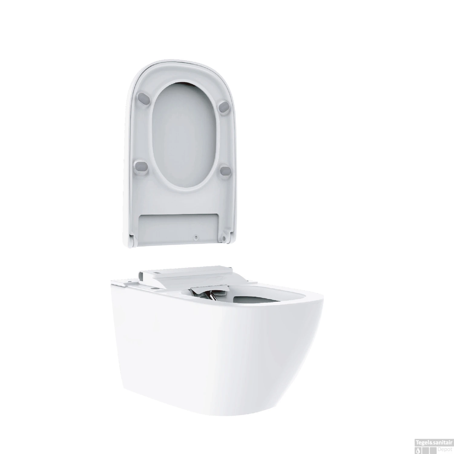 Douche WC Wiesbaden Vesta-Comfort Randloos Wandcloset Wit 2 Douche WC Wiesbaden Vesta-Comfort Randloos Wandcloset Wit - Afbeelding 2