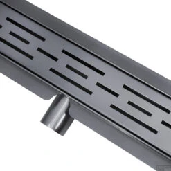 Douchegoot Wiesbaden Met Flens 80x7cm 6.7cm Diep Gunmetal -Thuis Badkamer douchegoot wiesbaden met flens 80x7cm 6.7cm diep gunmetal 3