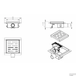 Doucheput Wiesbaden Met Flens En Zijuitlaat 15x15 Cm Mat Zwart 5 Doucheput Wiesbaden Met Flens En Zijuitlaat 15x15 Cm Mat Zwart -Thuis Badkamer doucheput wiesbaden met flens en zijuitlaat 15x15 cm mat zwart tech