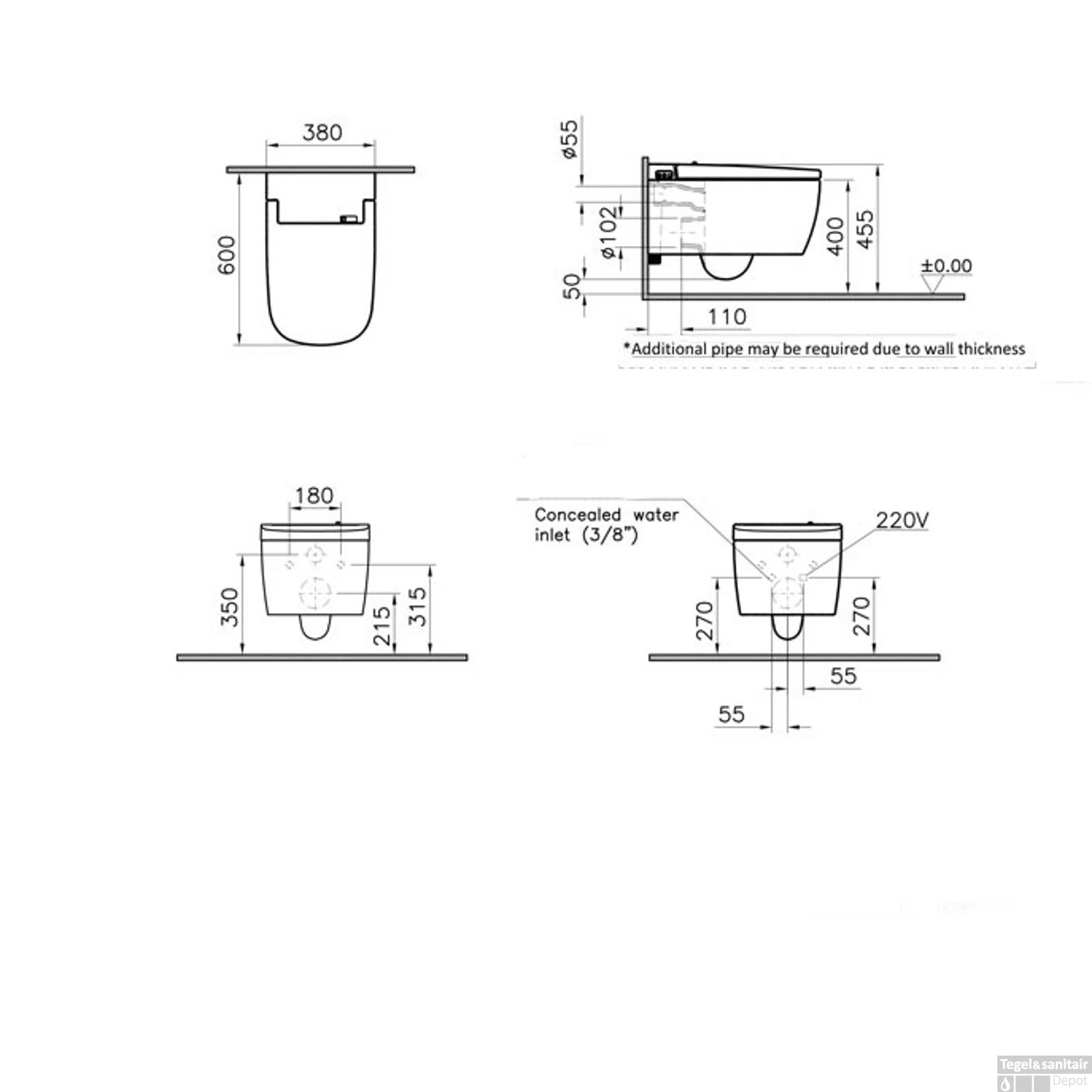 Douchewc VitrA V-care 1.1 Basic V-Care Randloos Incl. Kinderfunctie & Ontkalkingsfunctie Bidetfunctie En Afstandsbediening 8 Douchewc VitrA V-care 1.1 Basic V-Care Randloos Incl. Kinderfunctie & Ontkalkingsfunctie Bidetfunctie En Afstandsbediening - Afbeelding 8